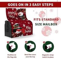 Dacawin Merry Christmas Snowman Mailbox Covers Magnetic Standard Size 18 X 21 In Winter Red Xmas Outdoor Mailbox Wraps Cover Let