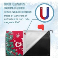 Dacawin Merry Christmas Mailbox Covers Winter Snowflake Oversize Magnetic Mailbox Wrap Poinsettia Xmas Trees Letter Post Box Cov