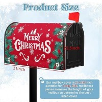 Dacawin Merry Christmas Mailbox Covers Winter Snowflake Oversize Magnetic Mailbox Wrap Poinsettia Xmas Trees Letter Post Box Cov