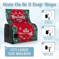 Dacawin Merry Christmas Mailbox Covers Winter Snowflake Oversize Magnetic Mailbox Wrap Poinsettia Xmas Trees Letter Post Box Cov