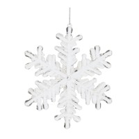 Clear Acrylic Snowflake Oranment Set Of 12