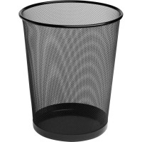 Rolodex Mesh Wastebasket 141 Height X 115 Width X 115 Depth Steel Black 1 Each