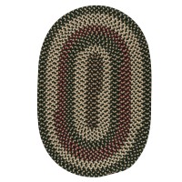 Brook Farm Polypropylene Braided Rug 5 x 8 Winter Green