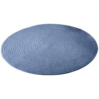 Spring Meadow Braided Rug 6x6 Petal Blue