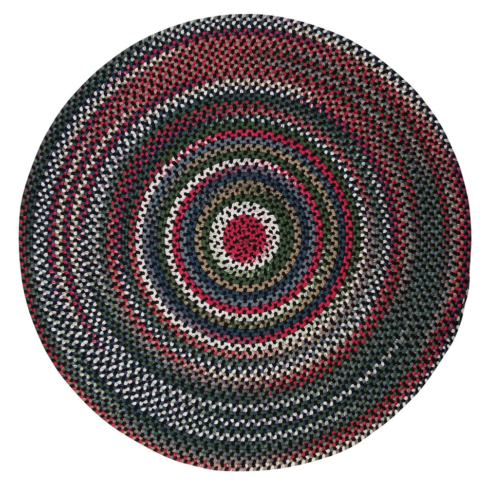 Chestnut Knoll Polypropylene Braided Round Rug 10Feet Black Satin