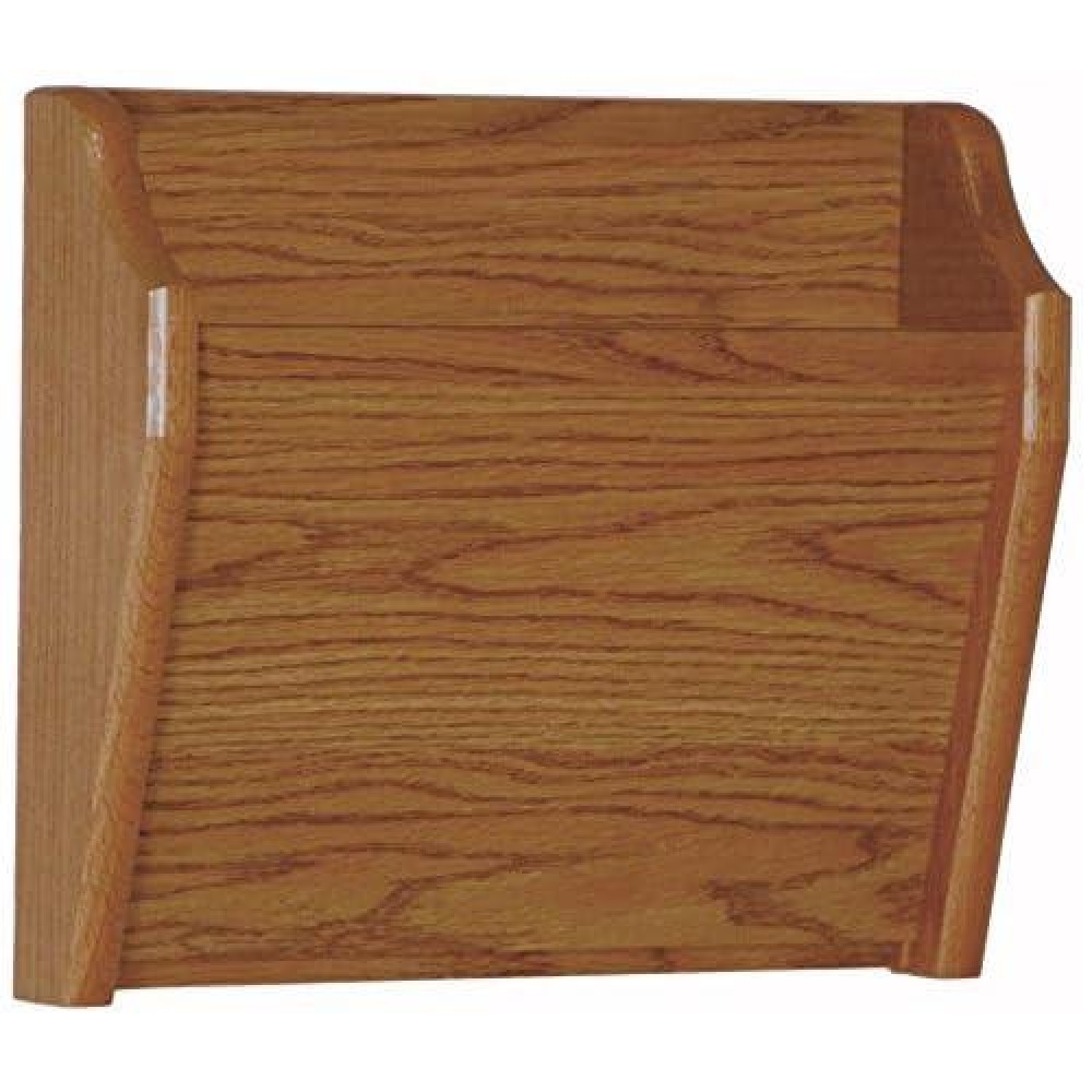 Wooden Mallet Tapered Bottom File Holder Letter Size Medium Oak