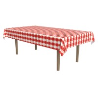 Beistle Gingham Tablecover 54A X 108A Plastic Table Cloth Rectangular Tablecloth Table Covers For Party Picnic Tablecloth