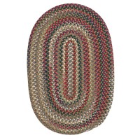 Chestnut Knoll Oval Area Rug 2 by 6Feet Straw Beige