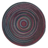 Chestnut Knoll Polypropylene Braided Round Rug 4Feet Baltic Blue