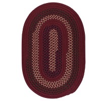 Deerfield Round Area Rug 4Feet Deep Russet