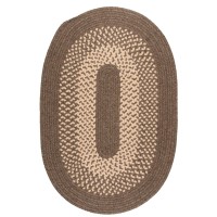 Madison Oval Area Rug 2 by 8Feet Roasted Brown