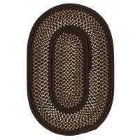 Deerfield Round Area Rug 6Feet Seal Brown