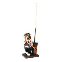 RAM Gameroom Pool Cue Holder - Bulldog Design