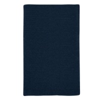 Colonial Mills Courtyard Rectangular 2 x 3 Braided Modern Area Rug In Blue Solid