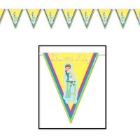 Beistle - 57712 - Showers Of Joy Pennant Banner- Pack Of 12