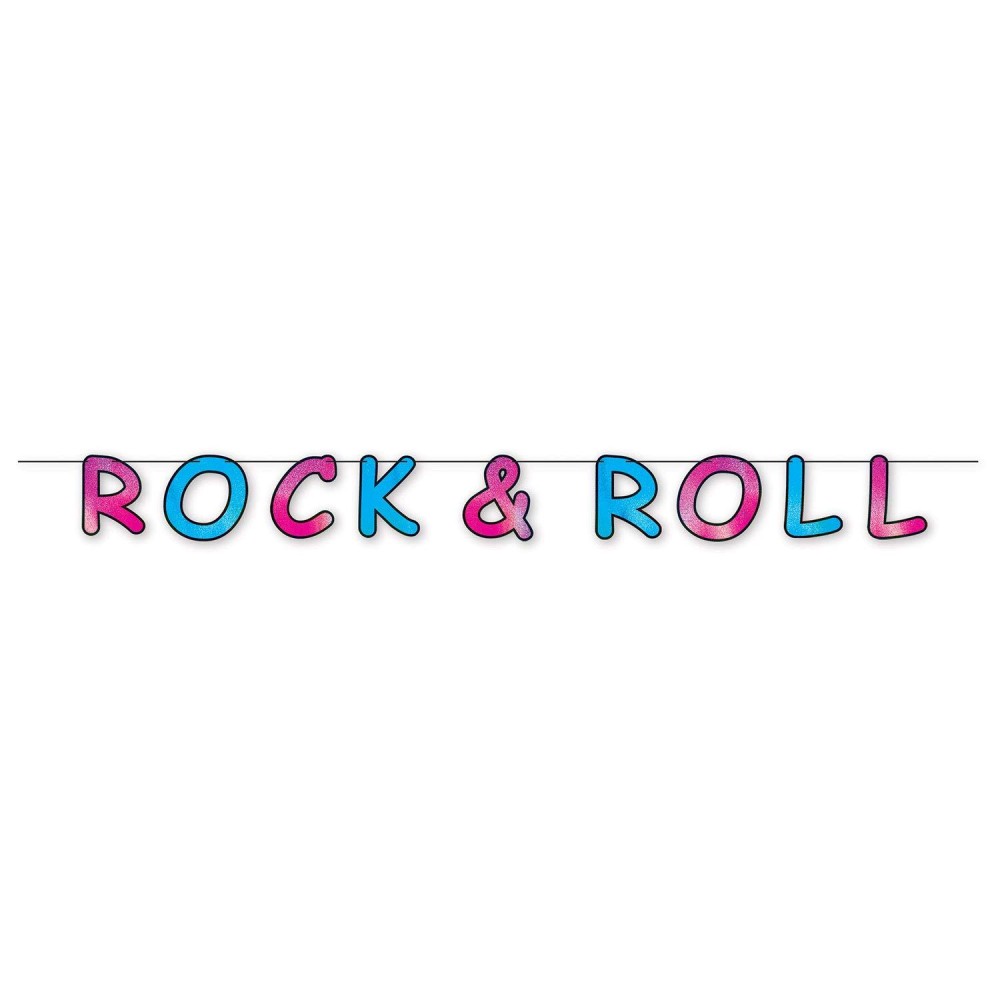 Glittered Rock Roll Streamer Party Accessory 1 Count 1Pkg