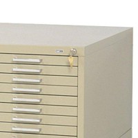 Safco Products 4983 Lock Kit for Steel Flat File 10Drawer sodl separately Silver