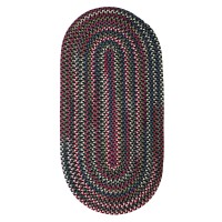 Chestnut Knoll Polypropylene Braided Rug 2Feet by 6Feet Black Satin