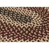 Colonial Mills Brook Farm Oval Runner 2 x 8 Braided Modern Area Rug In Brown Stripes