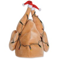 Beistle Plush Lightup Christmas Turkey Hat With Battery Powered Lights Add Festive Cheer To Holiday Gatherings Thanksgiving