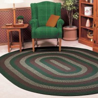 Colonial Mills Deerfield IndoorOutdoor Braided Area Rug Hunter Green