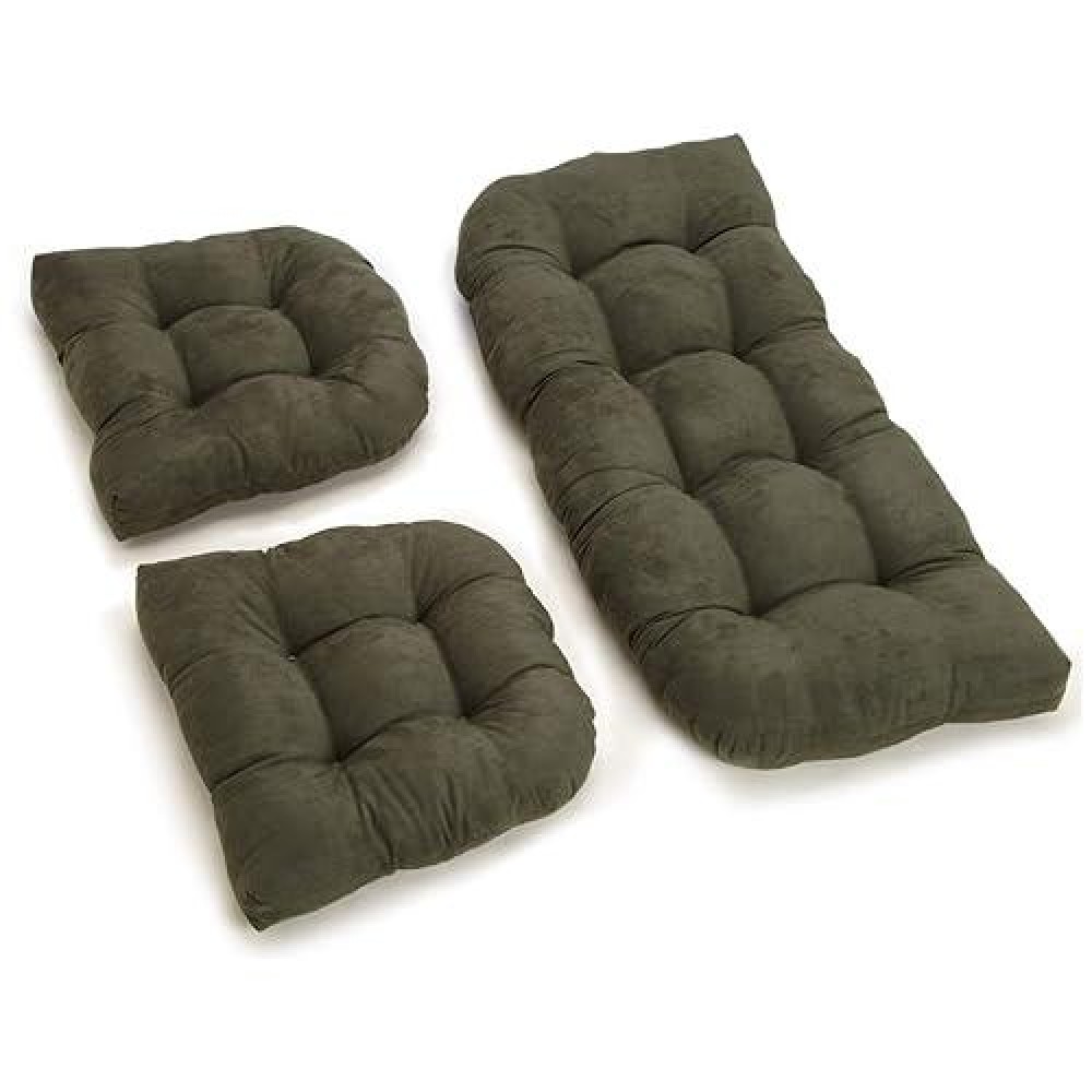 Blazing Needles, L.P. Microsuede Rounded Back Set Settee Cushions, 42