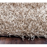 Rizzy Home Kempton Collection Polyester Area Rug 6 x 9 Khaki Solid