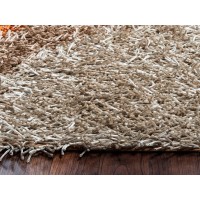 Rizzy Home Kempton Collection Polyester Area Rug 5 x 7 MultiOrangeBrownKhaki Stripe