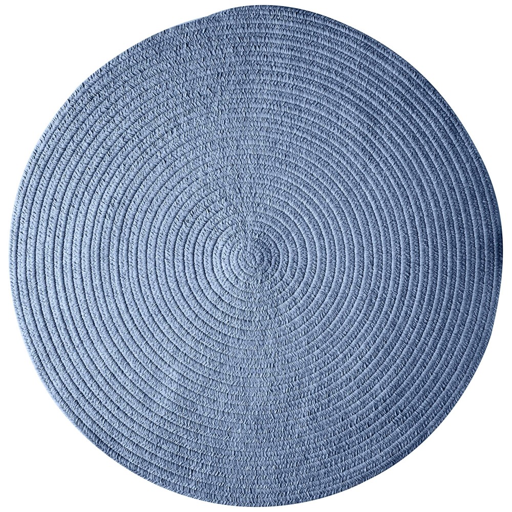 Spring Meadow Braided Rug 8x8 Petal Blue