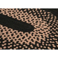 Madison Oval Area Rug 2 by 10Feet Jet Black