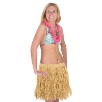 Beistle Natural Colored Raffia Paper Adult Size Mini Skirt Luau Party Supplies Hula Girl Halloween Costume Accessory