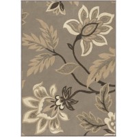 Orian Nuance Lily Taupe Area Rug 53 x 76