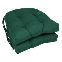 Blazing Needles 16-Inch Twill Rounded Back Chair Cushion, 16