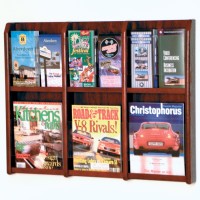 Wooden Mallet Divulge 6 Magazine12 Brochure Wall Display Wbrochure Inserts Mahogany