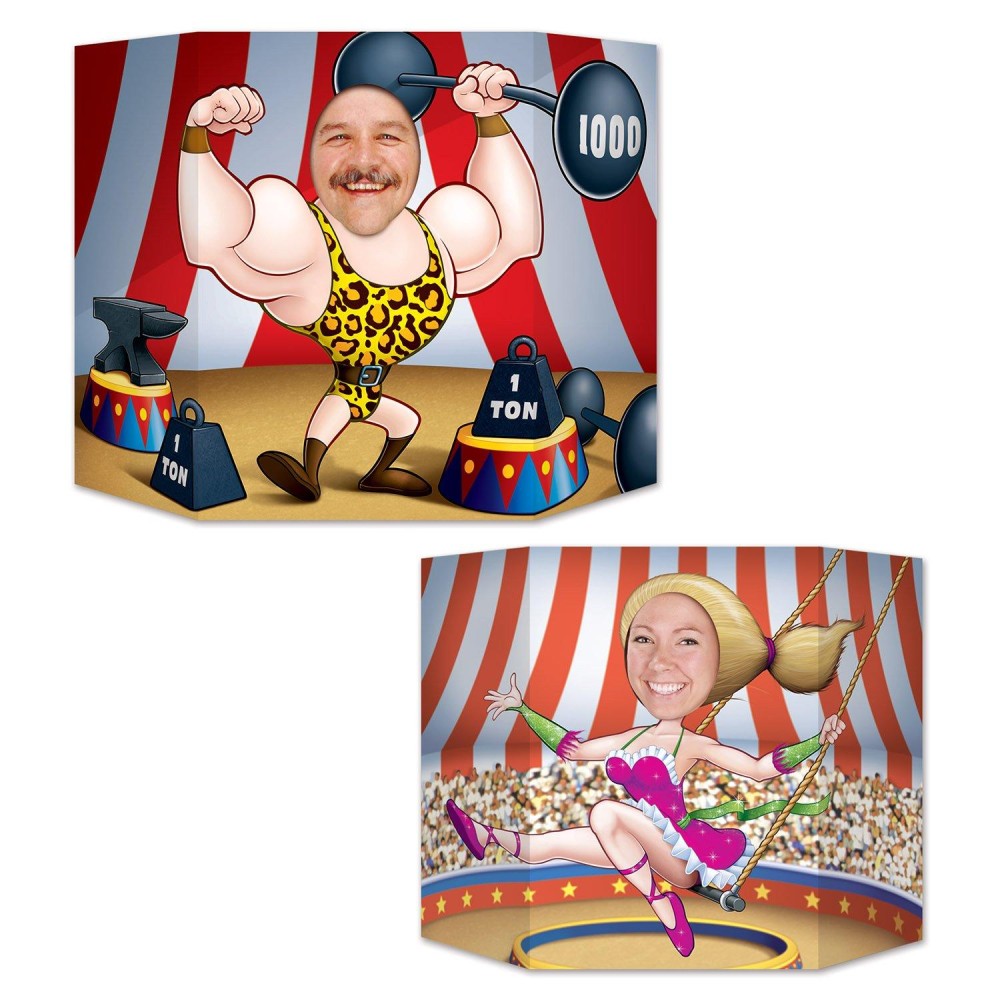 Beistle 57975 Circus Couple Reversible Photo Door Banner 1 Pc