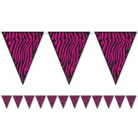 Beistle Zebra Print Pennant Banner 10Inch By 12Feet