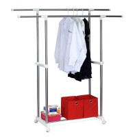 Furinno FNBK22085 Heavy Duty Single Level Retractable Rolling Drying Rack