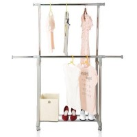 Furinno FNBK22085 Heavy Duty Single Level Retractable Rolling Drying Rack