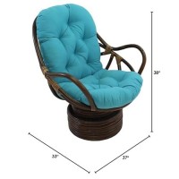 International Caravan Furniture Piece Swivel Rocker With Twill Cushion