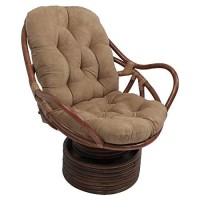 International Caravan Furniture Piece Swivel Rocker With Twill Cushion