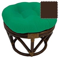 International Caravan Furniture Piece Rattan Footstool With Twill Cushion