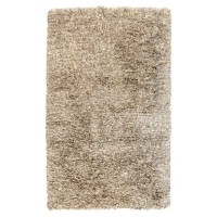 Elegante Handwoven Shag Area Rug Sand 5x8