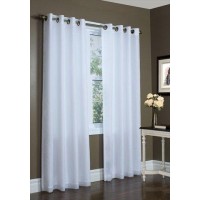 Commonwealth Home Fashions Thermavoile Rhapsody Lined European Voile 104 X 84 Grommet Panel White