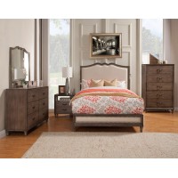 Alpine Furniture Charleston Mirror in Antique Gray