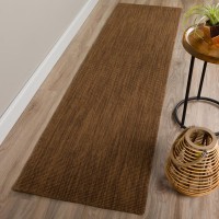 Monaco Sisal MC100 Chocolate 23 x 76 Runner Rug