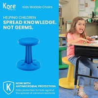 Kore Kids Preschool Wobble Chair - Flexible Seating Stool For Classroom, Preschool, Kindergarten & Elementary School - Age 4-5 Yrs, Blue (12In)