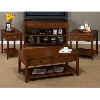 Jofran Inc. Mission Oak Sofa Console Table With Storage