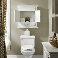 Crosley Furniture Lydia Bathroom Wall Cabinet, White