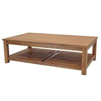 New Pacific Direct Tiburon Coffee Table ,Solid Acacia Wood,Amber Brown