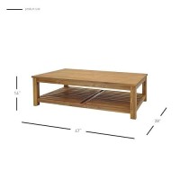 New Pacific Direct Tiburon Coffee Table ,Solid Acacia Wood,Amber Brown